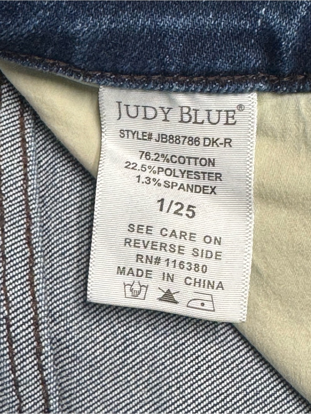 Judy Blue Boot Cut Jeans Dark Wash Size 1 25 - Picture 8 of 8